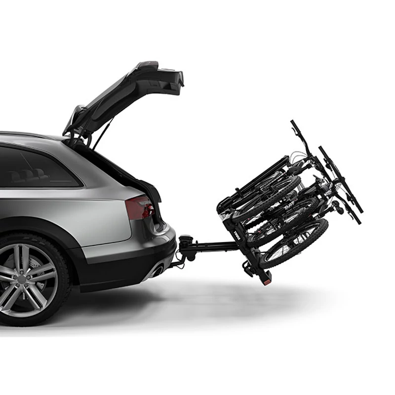 THULE EASYFOLD XT kerékpárszállító vonóhorogra, 3 kerékpárhoz, ezüst/fekete