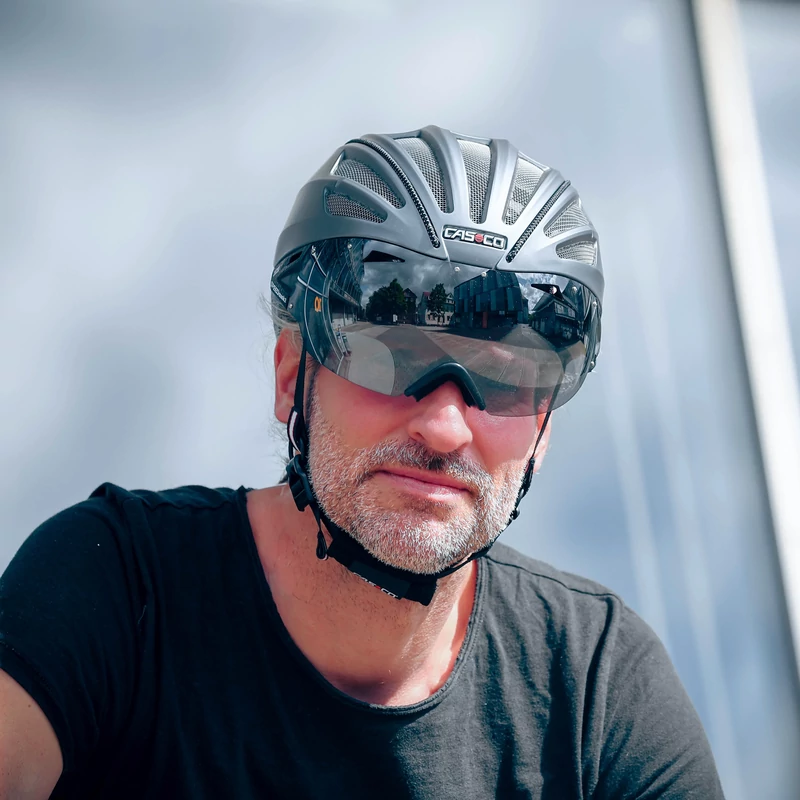 CASCO SPEEDairo 2 kerékpáros sisak - fekete/piros - L - 6