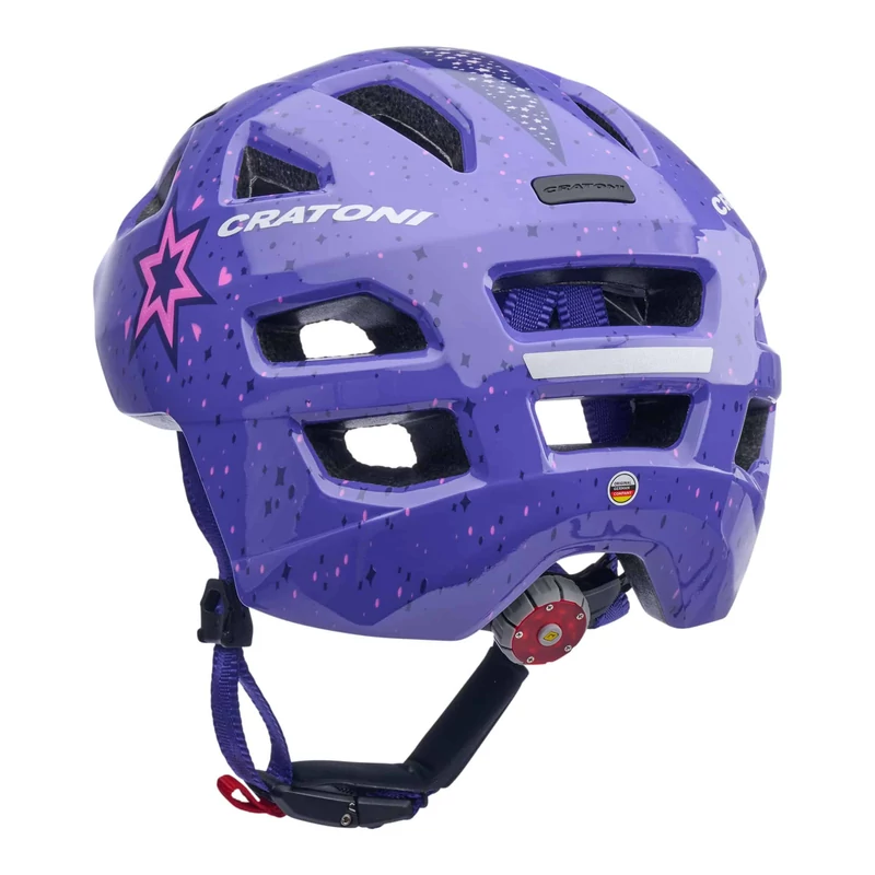 CRATONI Maxster kerékpáros sisak - lila csillag - XS/S - 2
