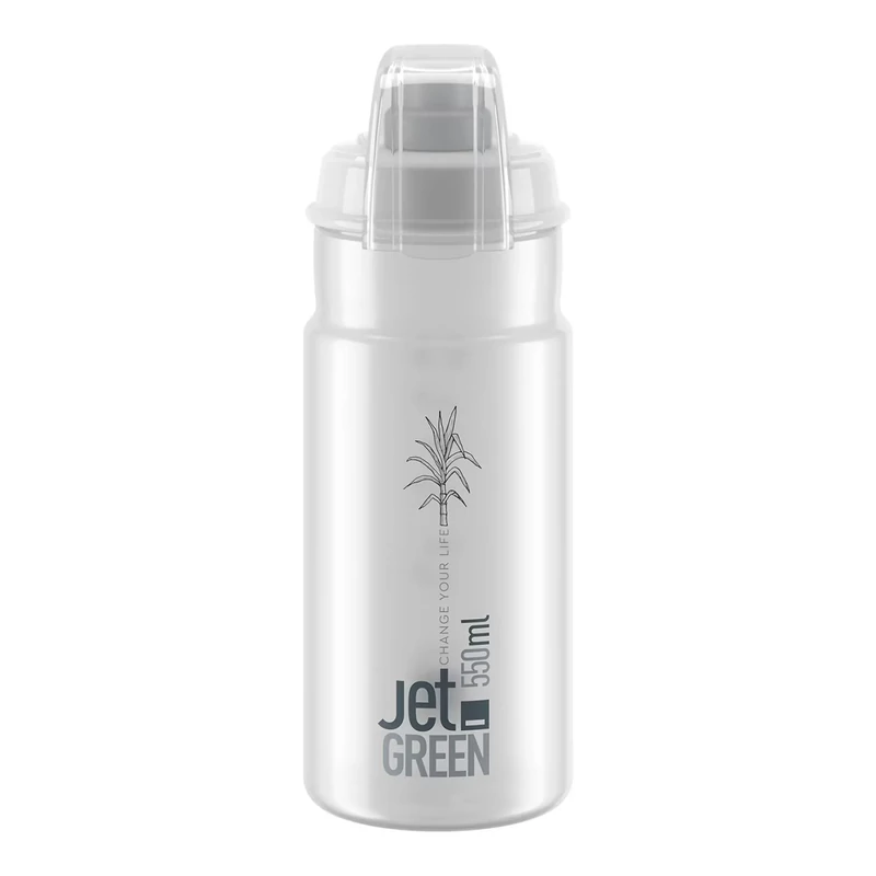 ELITE Jet Green Plus kerékpáros kulacs - átlátszó - 550 ml