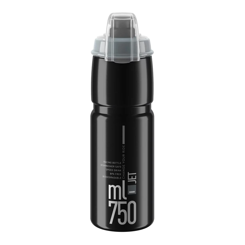 ELITE Jet Plus kerékpáros kulacs - fekete - 750 ml