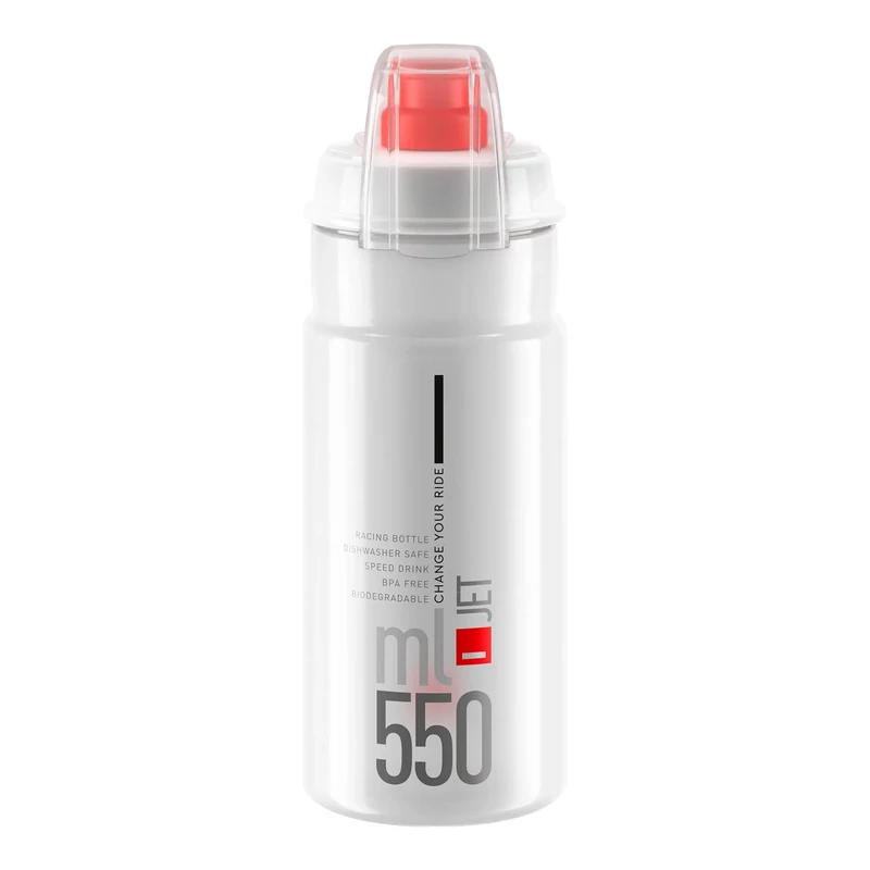 ELITE Jet Plus kerékpáros kulacs - átlátszó - 550 ml
