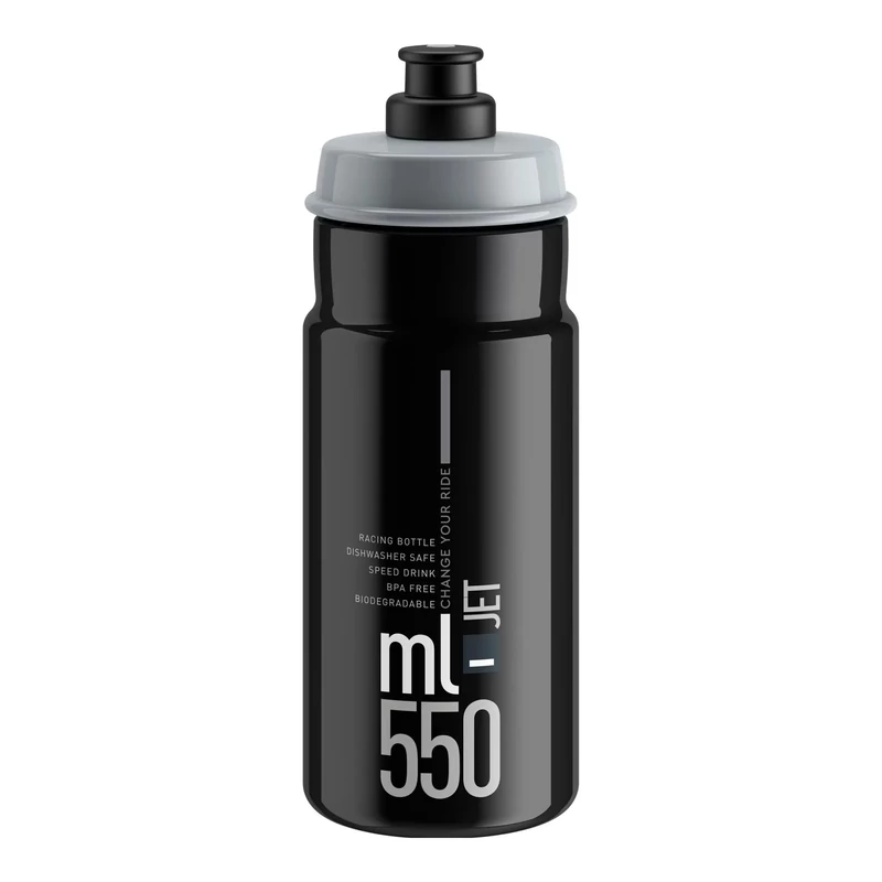 ELITE Jet kerékpáros kulacs - fekete - 550 ml