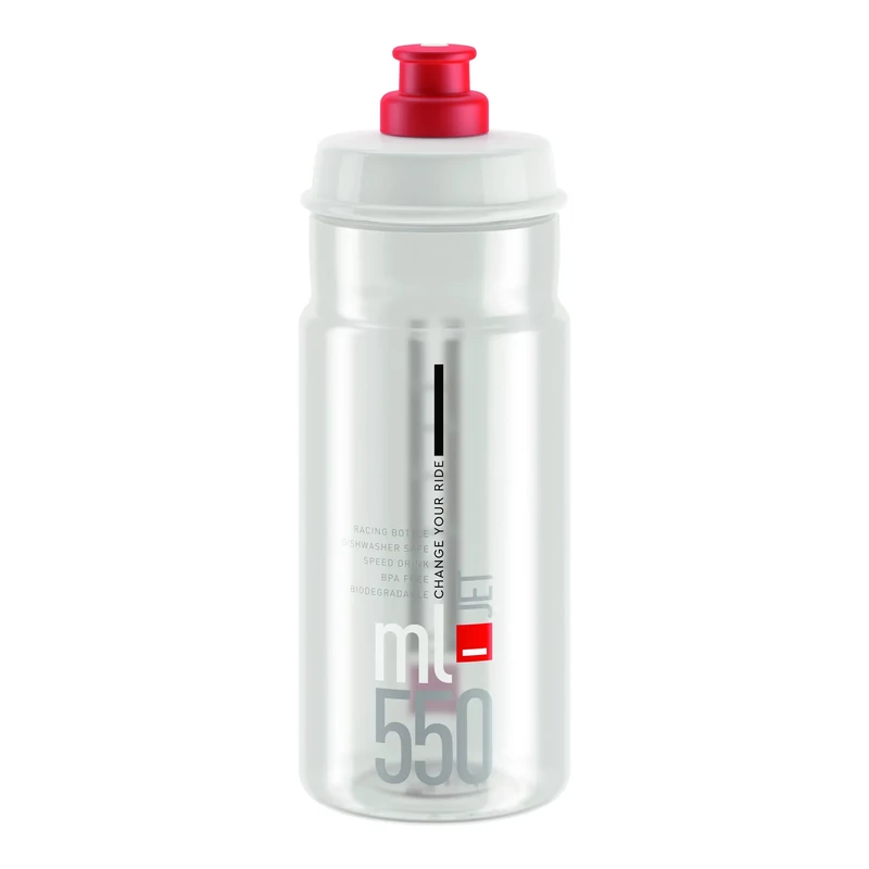 ELITE Jet kerékpáros kulacs - átlátszó - 550 ml