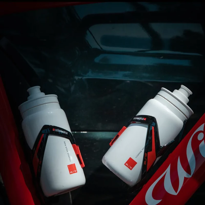 ELITE Custom Race Plus kerékpár kulacstartó - matt fekete/fehér - 3