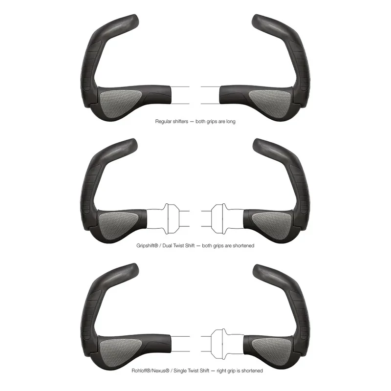 ERGON GP5 Gripshift kerékpár markolat - fekete - S - 3