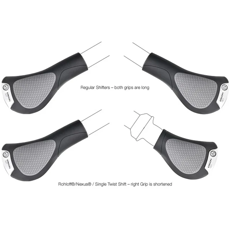 ERGON GC1 Twistshift kerékpár markolat - fekete - 3