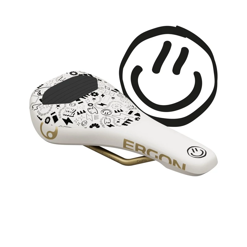 ERGON SM Downhill Comp kerékpár nyereg - fehér/arany