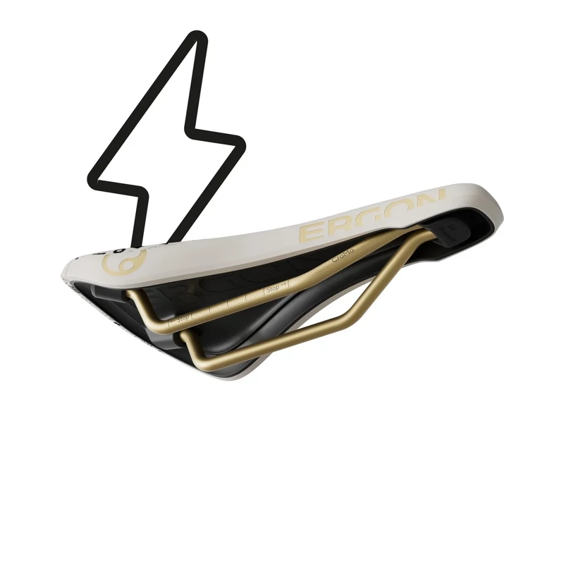 ERGON SM Downhill Comp kerékpár nyereg - fehér/arany - 4