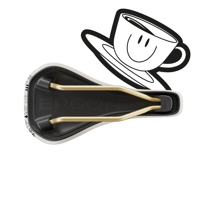 ERGON SM Downhill Comp kerékpár nyereg - fehér/arany - 5