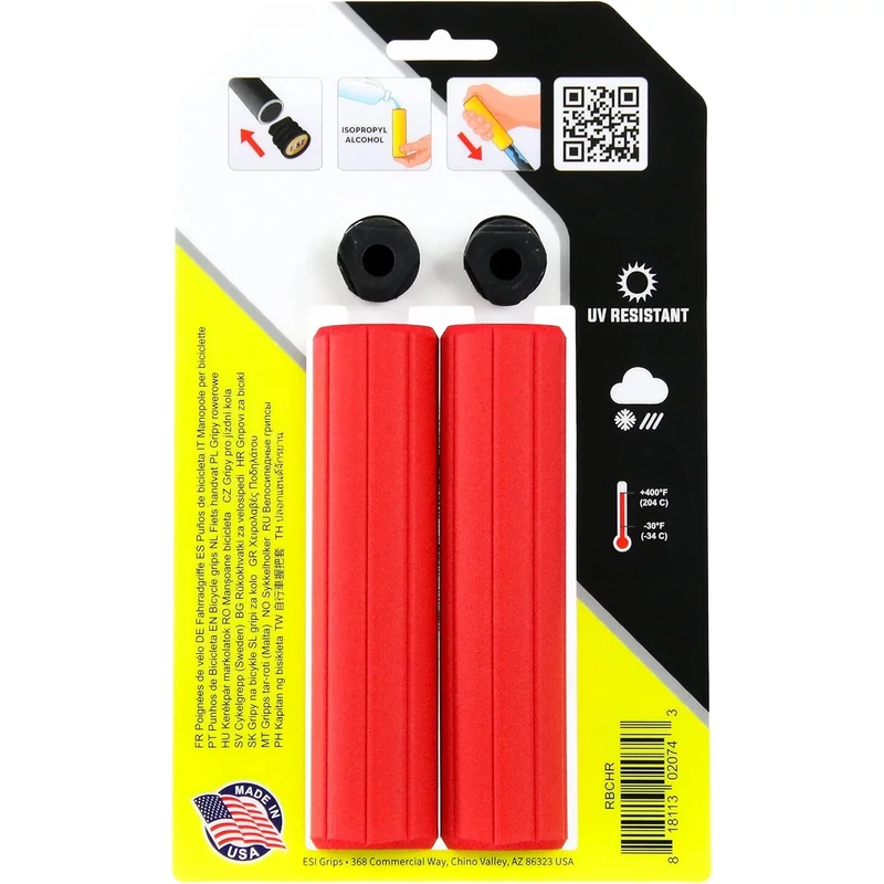 ESI GRIPS Ribbed Chunky kerékpár markolat - piros - 3