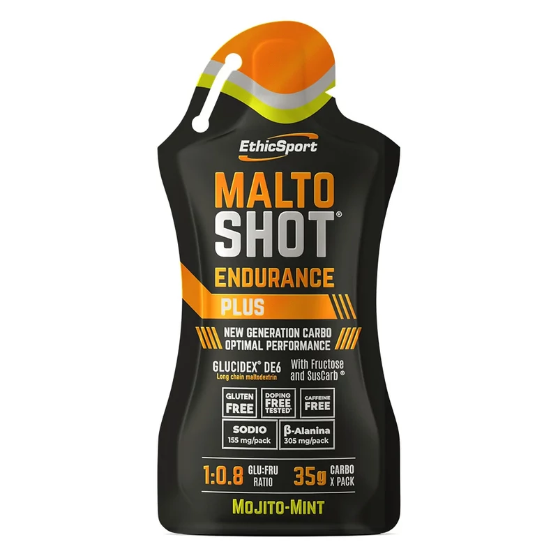 EthicSport Malto Shot Endurance Plus energia gél - mojito-menta