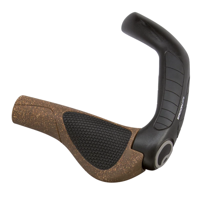 ERGON GP5-S BioKork komfort kerékpár markolat extra hosszú szarvval - parafa