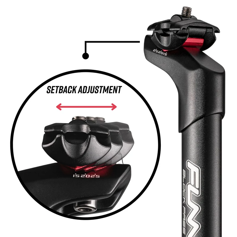 FUNN Blockpass kerékpár nyeregcső - fekete - 400 mm - 30.9 mm - 2