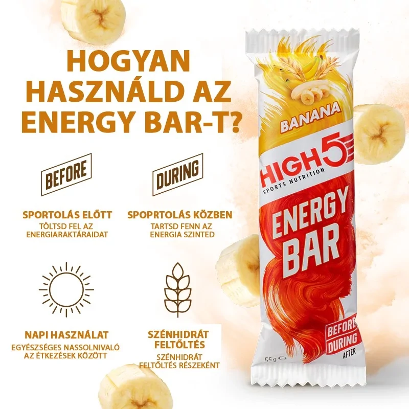 HIGH5 Energy Bar energia szelet - banán - 4