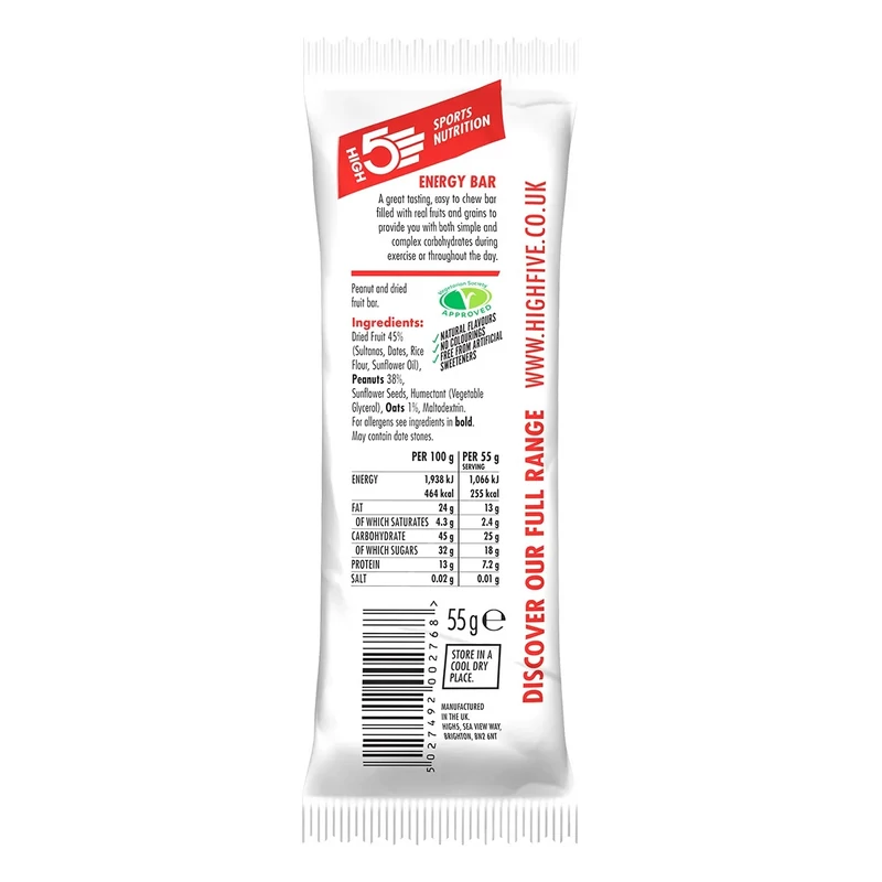 HIGH5 Energy Bar energia szelet - mogyoró - 2