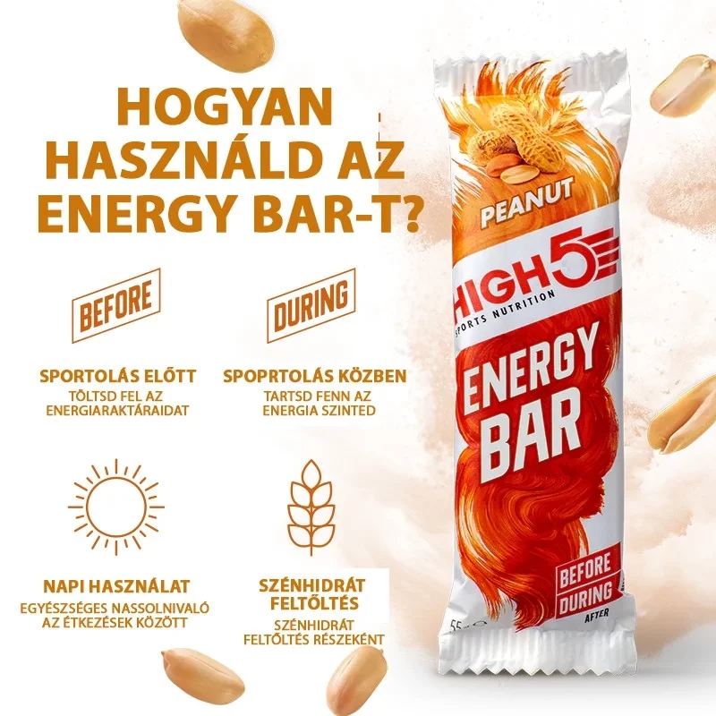 HIGH5 Energy Bar energia szelet - mogyoró - 4
