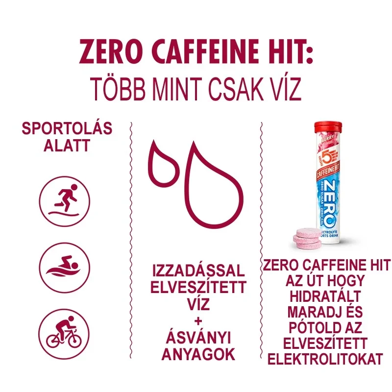 HIGH5 Zero Caffeine Hit pezsgőtabletta - málna - 3