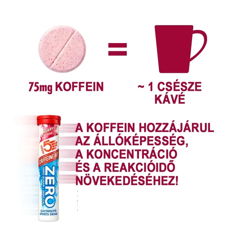 HIGH5 Zero Caffeine Hit pezsgőtabletta - málna - 4