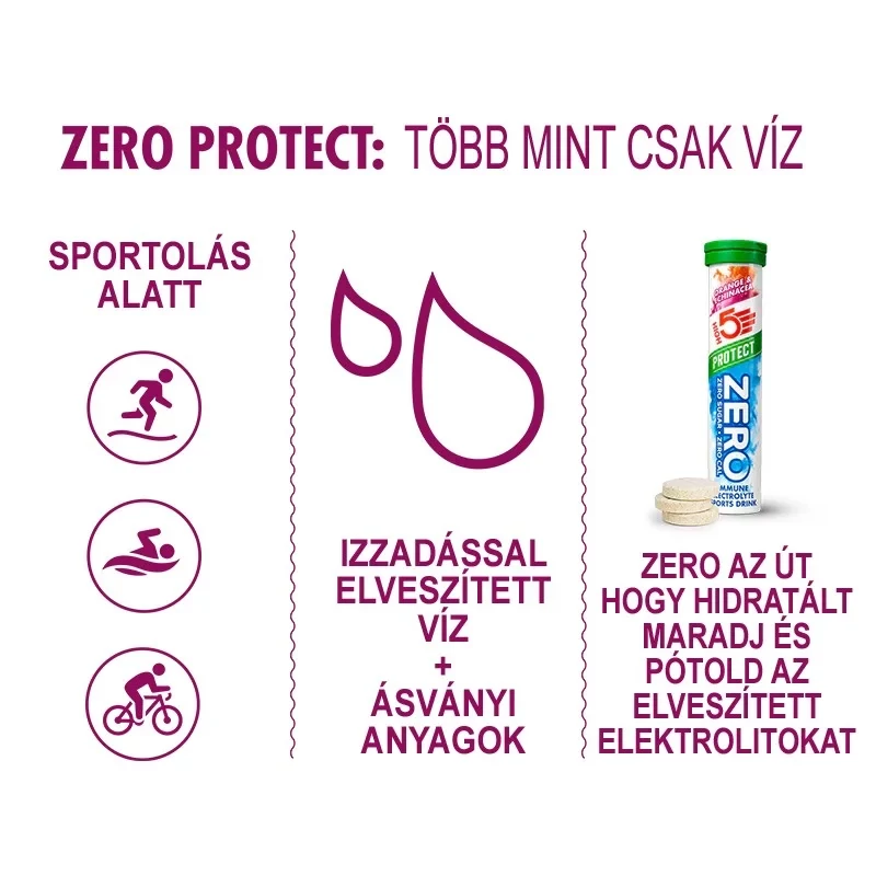 HIGH5 Zero Protect pezsgőtabletta - narancs/echinacea - 3