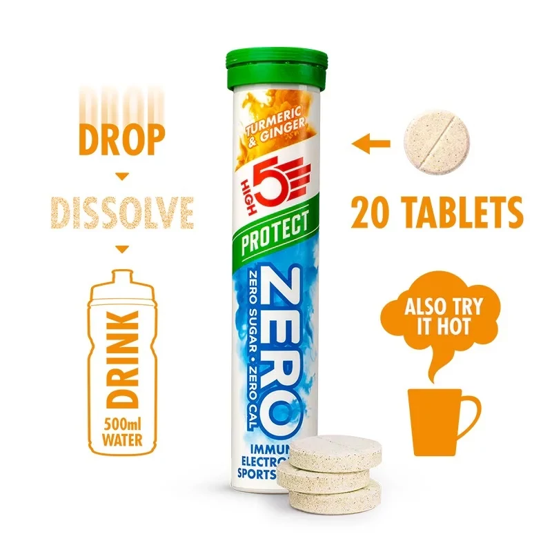 HIGH5 Zero Protect pezsgőtabletta - kurkuma/gyömbér - 5