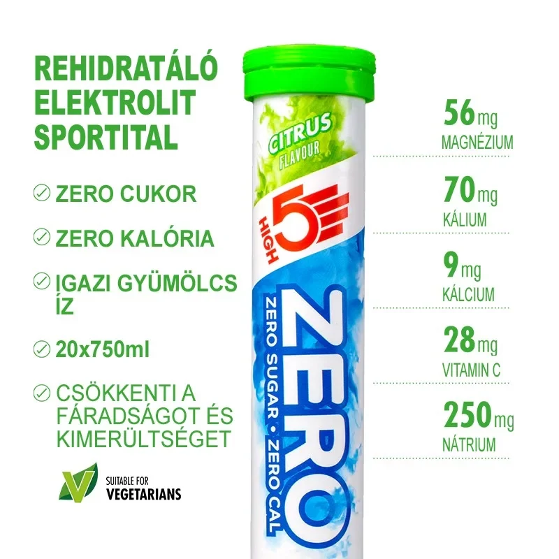 HIGH5 Zero Sport pezsgőtabletta - citrus - 2