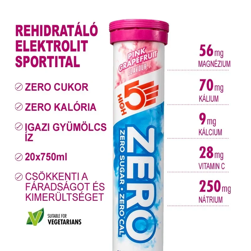 HIGH5 Zero Sport pezsgőtabletta - grapefruit - 2