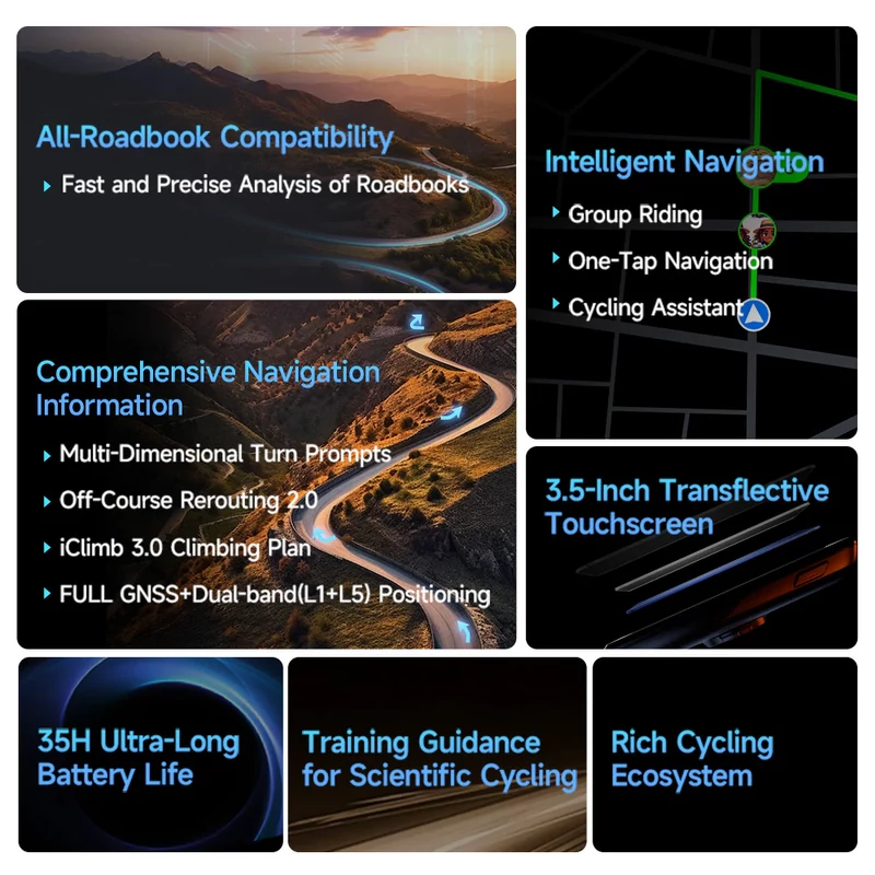 iGPSPORT BiNavi kerékpár computer - fekete - 4