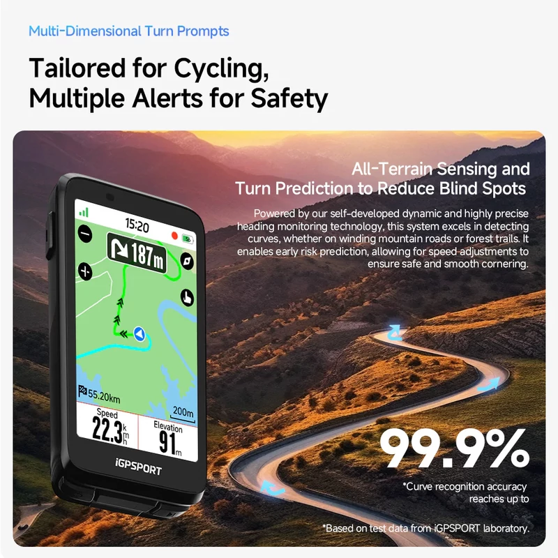 iGPSPORT BiNavi kerékpár computer - fekete - 7