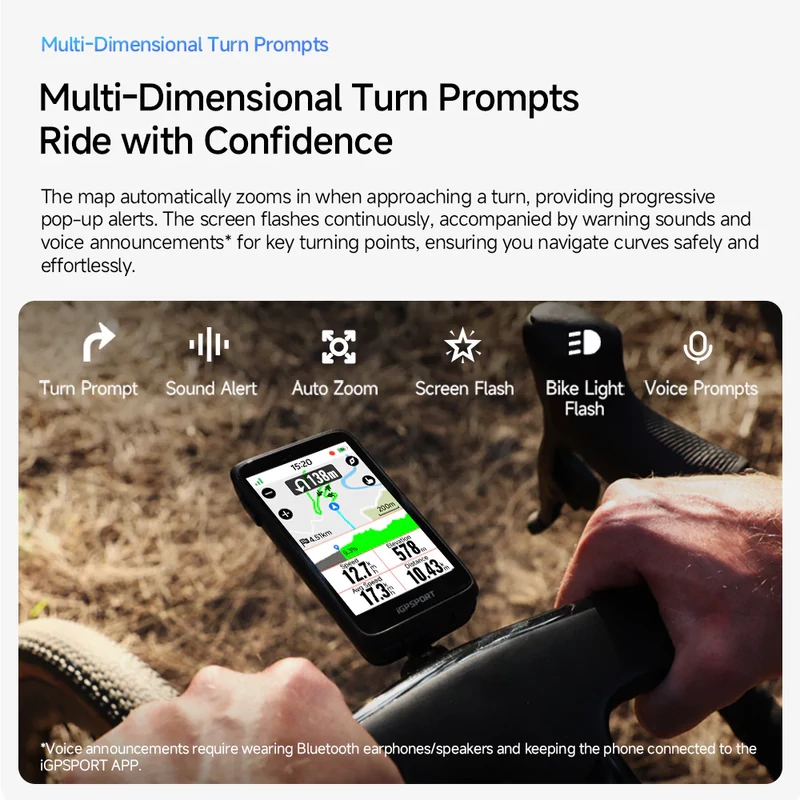 iGPSPORT BiNavi kerékpár computer - fekete - 8