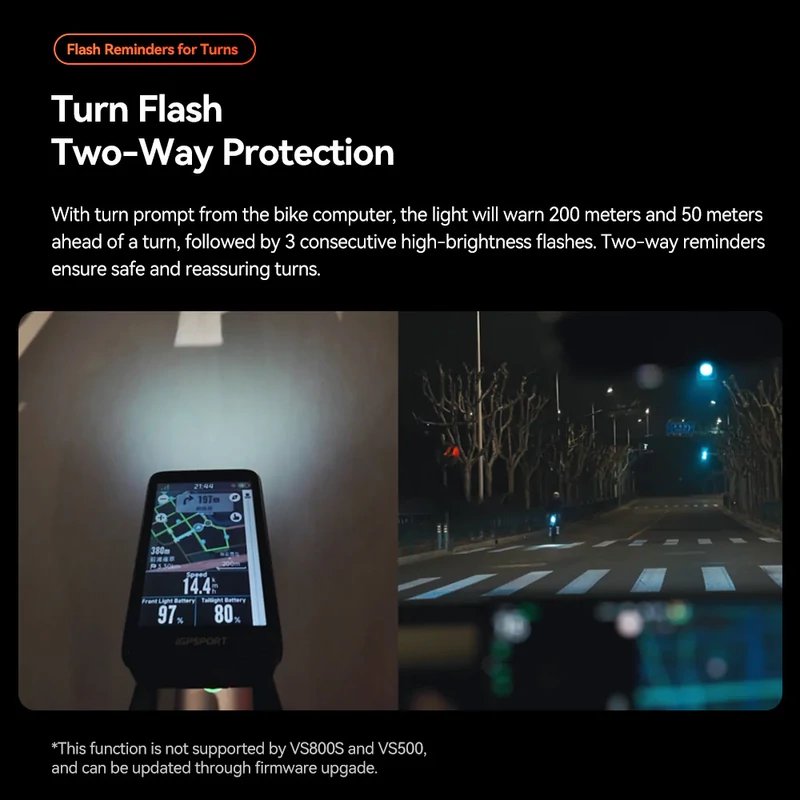 iGPSPORT VS1200S kerékpár első lámpa - 5