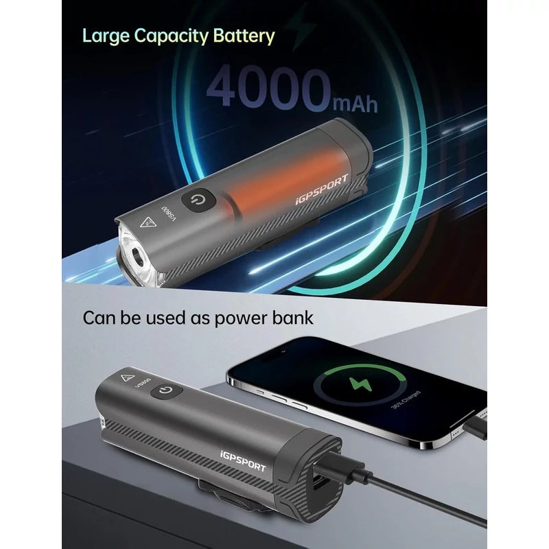 iGPSPORT VS800 kerékpár első lámpa - 3