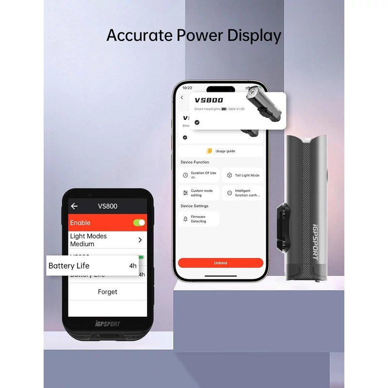 iGPSPORT VS800 kerékpár első lámpa - 7