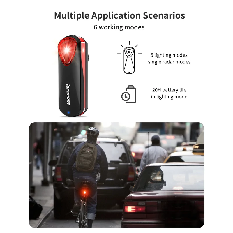 iGPSPORT SR30 kerékpár hátsó lámpa - 9