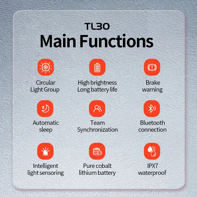 iGPSPORT TL30 kerékpár hátsó lámpa - 6