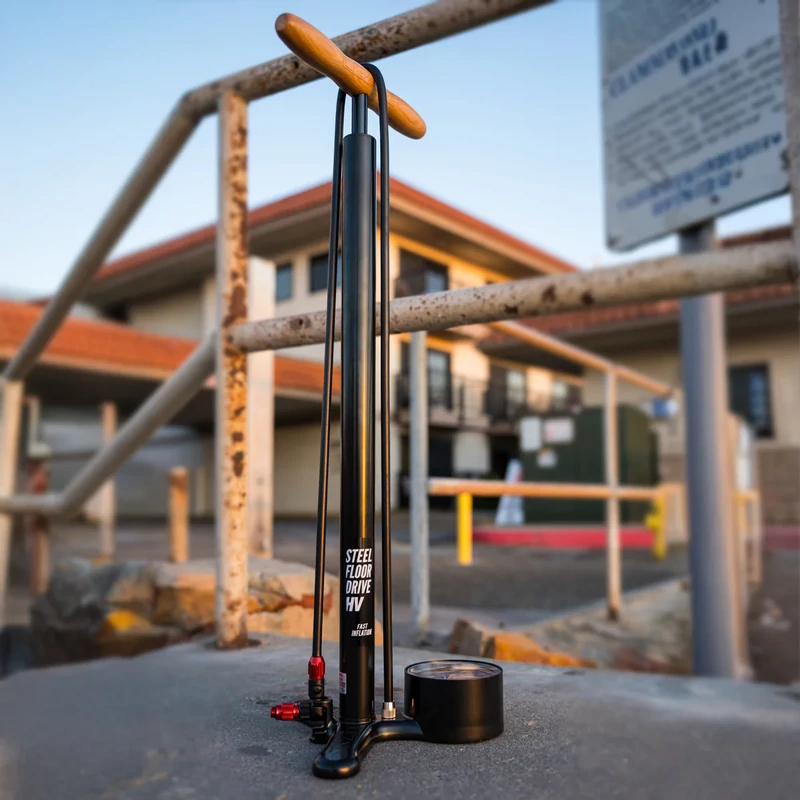 LEZYNE Steel HV Floor Drive 3.5 kerékpár állópumpa - fekete - 2