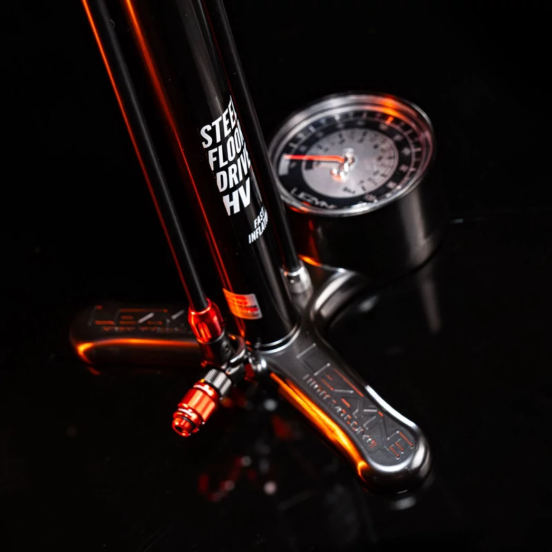 LEZYNE Steel HV Floor Drive 3.5 kerékpár állópumpa - fekete - 6