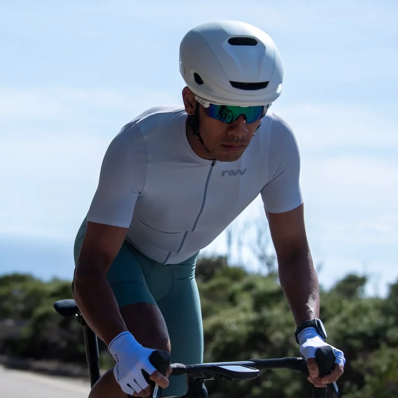 NORTHWAVE Extreme rövid ujjú kerékpáros mez - jégszürke - S - 7