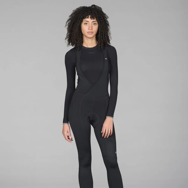 NORTHWAVE Active WMN téli kerékpáros kantáros nadrág - fekete - S - 3