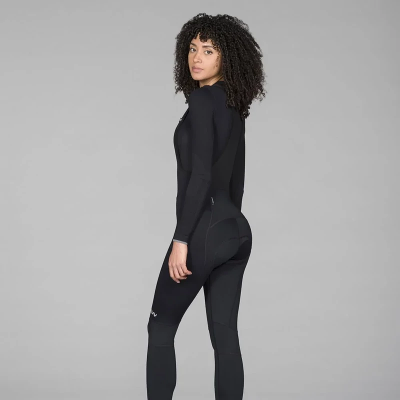 NORTHWAVE Active WMN téli kerékpáros kantáros nadrág - fekete - S - 4