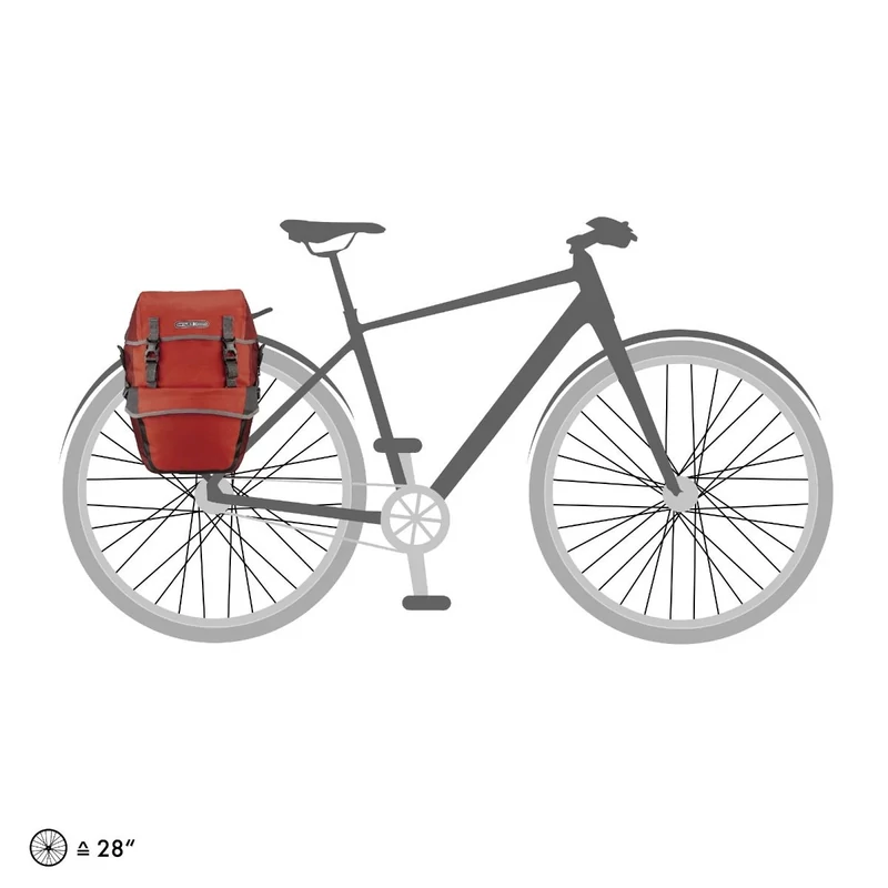 ORTLIEB Bike-Packer Plus kerékpáros csomagtartó táska - piros - 9