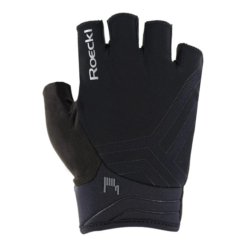 ROECKL Ibarra rövid ujjú kerékpáros kesztyű - fekete - 8.5
