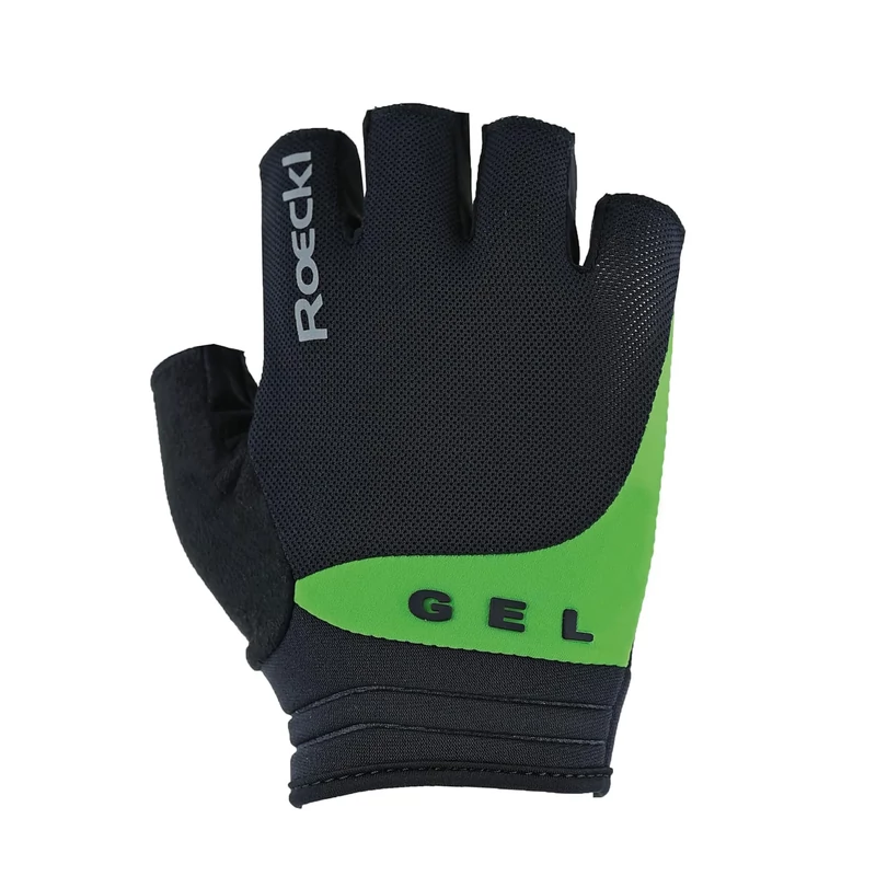 ROECKL Itamos 2 rövid ujjú kerékpáros kesztyű - fekete/zöld - 10.5