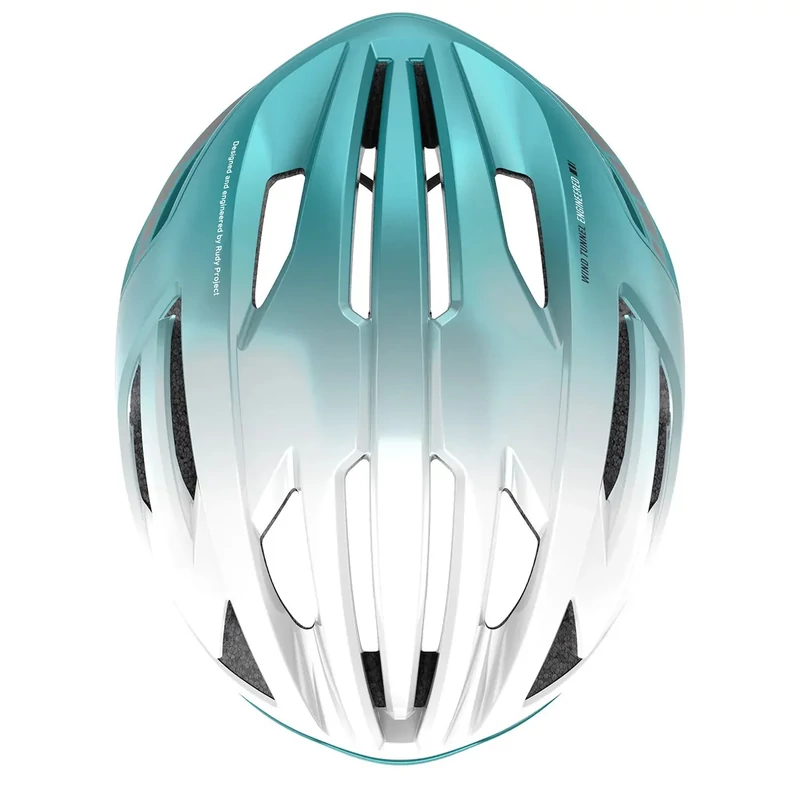 RUDY PROJECT Egos kerékpáros sisak - fehér/emeráld - S - 5