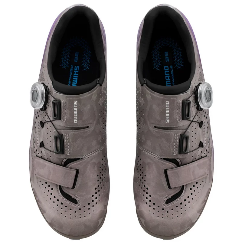 SHIMANO RX600W gravel kerékpáros cipő - szürke/lila - 36 - 4