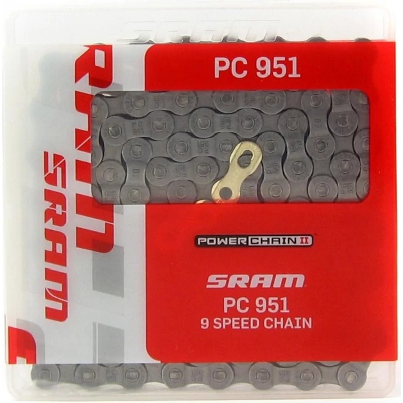 SRAM PC-951 kerékpár lánc, 114 szemes, 9 sebességes